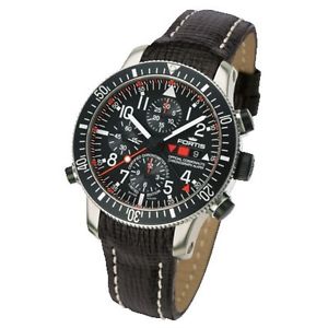 Fortis Herrenuhr B-42 Official Cosmonauts Chronograph Alarm Chronometer C.O.S.C.