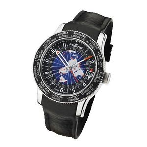 Fortis Herrenuhr Aviation B-47 World Timer GMT Limited Edition Automatik 674.21.