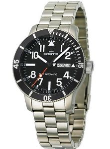 Fortis Herrenuhr B-42 Official Cosmonauts Day/Date Titanium Automatik 647.27.11