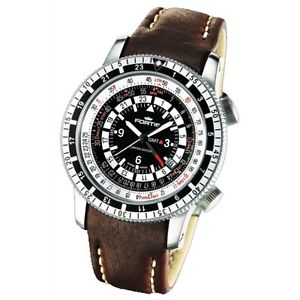 Fortis Herrenuhr Aviation B-47 Calculator GMT 3 Time Zones Limited Edition Autom