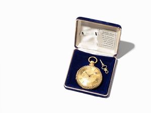 J. Paul Hamus  Gold Pocket Watch, Switzerland, Around 1950