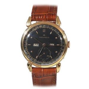 Movado Calendograph Pink Gold Triple-Date Calendar Wristwatch