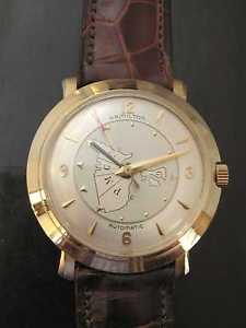 NOS 14 kt soild gold Hamilton "Transcontinental" Time Zone automatic
