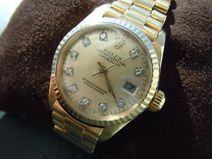 Rolex Lady DateJust 6917 oro - oro president - diamanti - 26mm