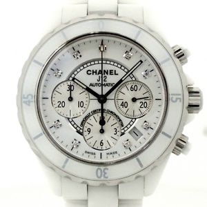 Auth CHANEL J12 Automatic Chronograph 9P Diamond Men's Automatic 139702