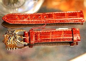 18k solid Gold Lion Watch buckle & Alligator 18mm Strap by Cameron Limited 4/500