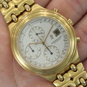 AUDEMARS PIGUET Huitieme Chronograph 18k Yellow Gold Bracelet 25644BA