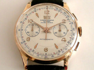 CHRONOGRAPH BRITIX 18K PINK GOLD OVERSIZE 38,5 MM SPLENDID VINTAGE. LIKE NEW
