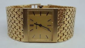 Vintage c. 1960 Geneve 14k Gold Mens Mechanical Wristwatch