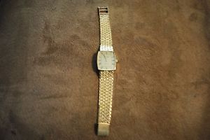 LUCIEN PICCARD WATCH WITH 14K GOLD BAND