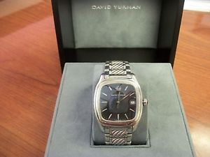 Authentic David Yurman Mens 35mm Thoroughbred Black Face Watch $3,800