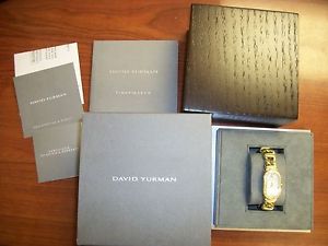 David Yurman Diamond Madison Solid 18k Gold Link Watch