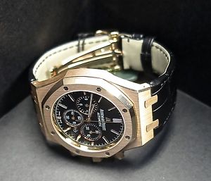 AUDEMARS PIGUET  ROYAL OAK ROSE GOLD BLACK DIAL CHRONOGRAPH AUTO Men's Watch