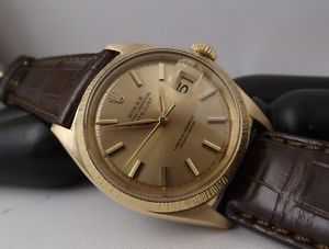 Orologio Rolex Datejust ref. 1607 oro 18kt ghiera Corteccia bark finish del 1964