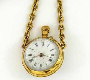 Globe Chatelaine Watch Gold