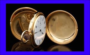 Antique Quarter Repeater 18K Solid Gold Pocket Watch. Circa 1900