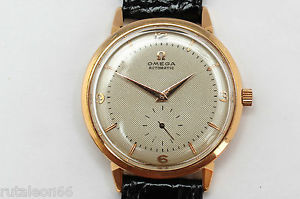 Vintage genuine OMEGA 2714 men's 18K gold automatic bumper watch fully revised