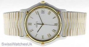 EBEL CLASSIC WAVE SPORT GENTS WATCH STAINLESS STEEL & GOLD QUARTZ WATCH - EBEL