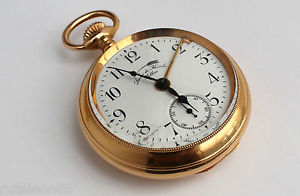 LUCAS DE ABÁSOLO. BILBAO. Original BREVET pocket watch gold 18K alarm clock