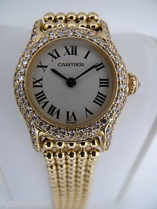 Vintage CARTIER VICTORIA  100 % original ladies gold & diamonds 66048 watch