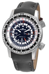 Fortis Men's 669.10.31 L.01 B-47 Calculator GMT 3 Time Zones Automatic Watch