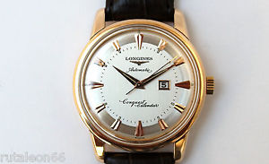 LONGINES CONQUEST CALENDAR original 18K gold automatic watch. Fully restored