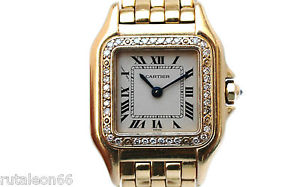CARTIER PANTHERE original ladies watch 18K Gold and diamonds. Fully serviced