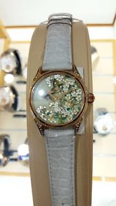 Beijing Wristwatch Handwind Double Swallow Cloisonne Enamel Dial Woman 18K Gold