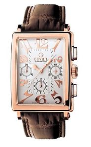 Gevril Men's 5110 Avenue of America Rose-Gold Automatic Chronograph Wristwatch
