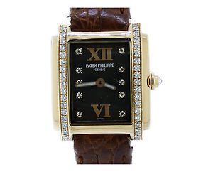 Ladies Patek 24 Twenty 4  in 18k Rose Gold W/ Diamonds on Strap, Ref 4908