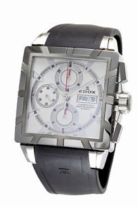 Edox Men's 01105 3 AIN Classe Royale Chronograph Automatic Black Rubber Watch