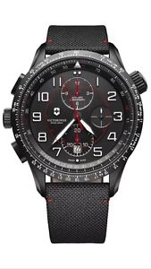 Victorinox Airboss Mach 9 Black Edition Chronograph Mechanical Watch 241716