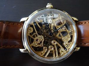 MAURICE LACROIX 18K Solid Gold 42MM SKELETON SQUELETTE WATCH