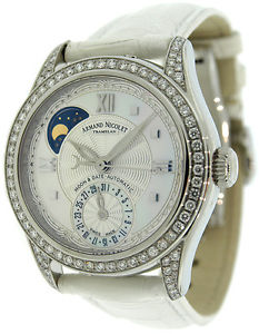 Armand Nicolet MO3 Diamond Moonphase & Date Watch 9151L-AN-P915BC8, MSRP $14,800