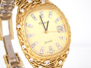 CERTINA HERRENUHR in 750 / 18 KARAT GELBGOLD mit ca. 2,20 ct BRILLANTEN Quarz