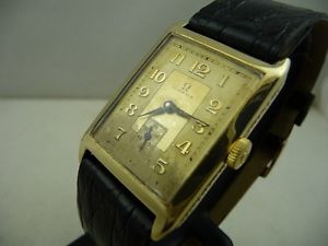 OMEGA TANK  VERY RARE MOVEMENT  23.7 ST1   GOLD 14K 1921  GREAT SIZE!