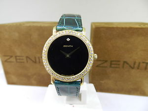 ZENITH  LADY ORO 18 KT. E DIAMANTI  SWISS QUARTZ  MOVIMENT Fondo di Magazzino