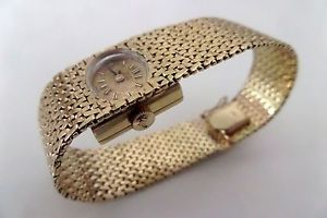 Lucien Piccard Vintage Swiss 14 K Gold Ladies Wristwatch