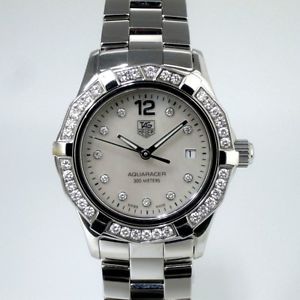Auth TAGHeuer Aquaracer SS&Diamond Women's Quartz WAF1416.BA0813 139118