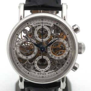 Auth CHRONOSWISS Opus Chronograph Men's Automatic Skeleton dial 145681