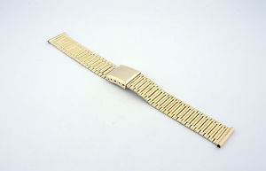 Vintage Retro 14K Solid Gold watch band 18MM 6 1/4" Deployment buckle