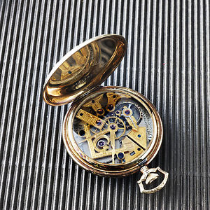 Masonic 14 k gold pocketwatch Dudley model 1 flipback