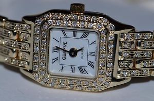 Womens Geneve Panther Solid Gold *** Diamonds Everywhere ***