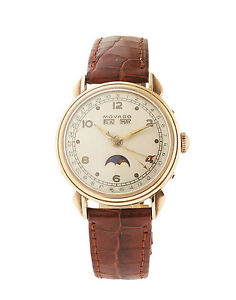 Movado 18k Yellow Gold Vintage Moonphase “Calendarmatic” c. 1950