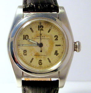 ROLEX  OYSTER PERPETUAL CHRONOMETRE 3372  VINTAGE anni ‘40  “OVETTO”  ACCIAIO
