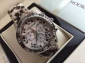 Authentic Marco Moore Swiss Made Diamonds Chronograph Watch 1Carat  Diamonds