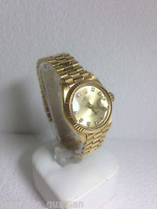 Reloj Rolex Oyster Perpetual Datejust Oro Gold Diamante Brillante -R0002
