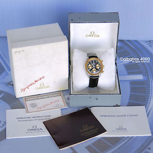 RARO OMEGA SPEEDMASTER REDUCED automatic chrono GOLD ORO 18K Box e documenti
