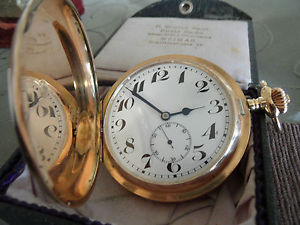 Taschenuhr Savonette XXL alle 3 Deckel 585er Gold