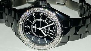 Womens Chanel J12 Ceramic Automatic 38mm  *** Diamonds Everywhere ***